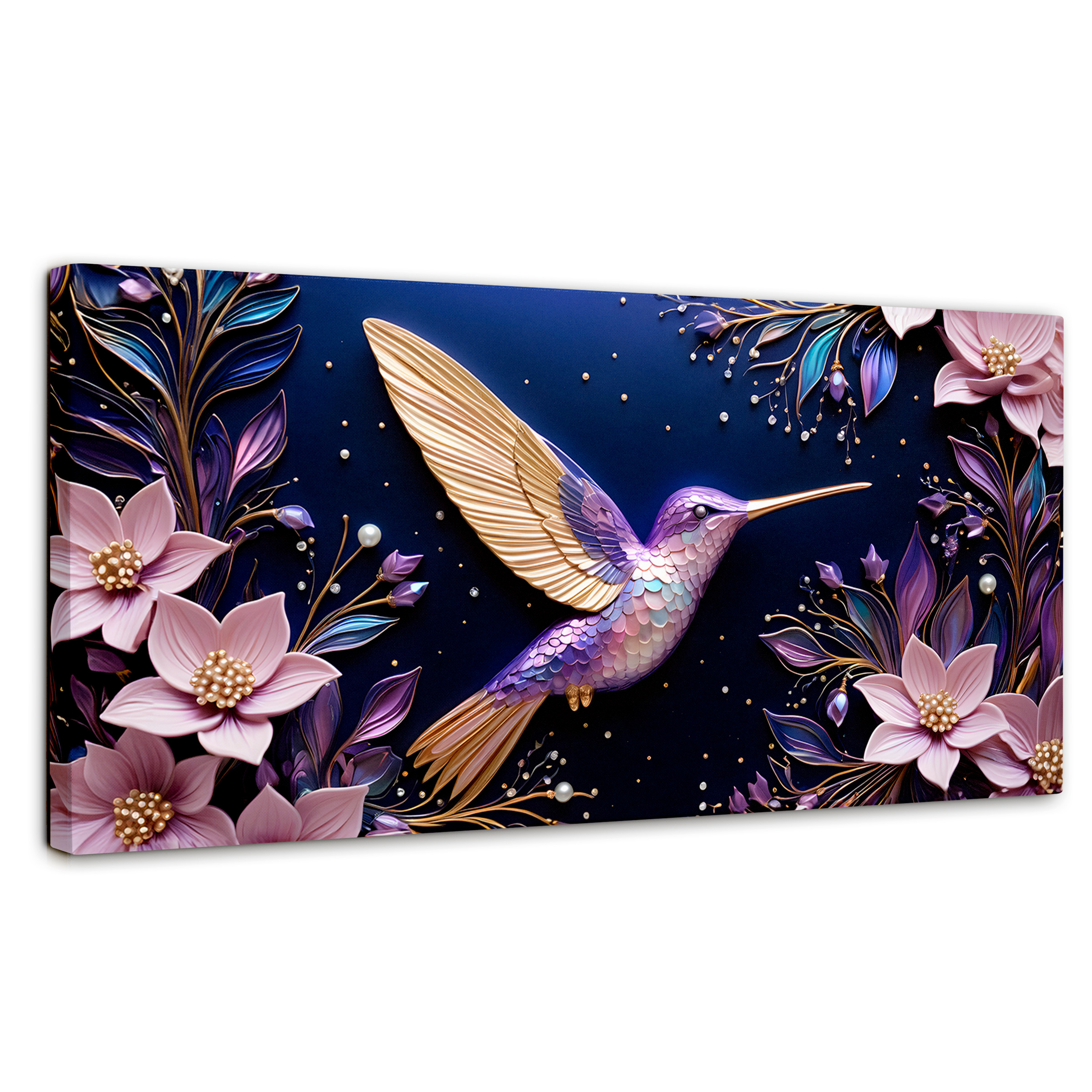 Foto 2 pulgar | Cuadros De Colibrí Canvas Colibrí Eterno 120x60