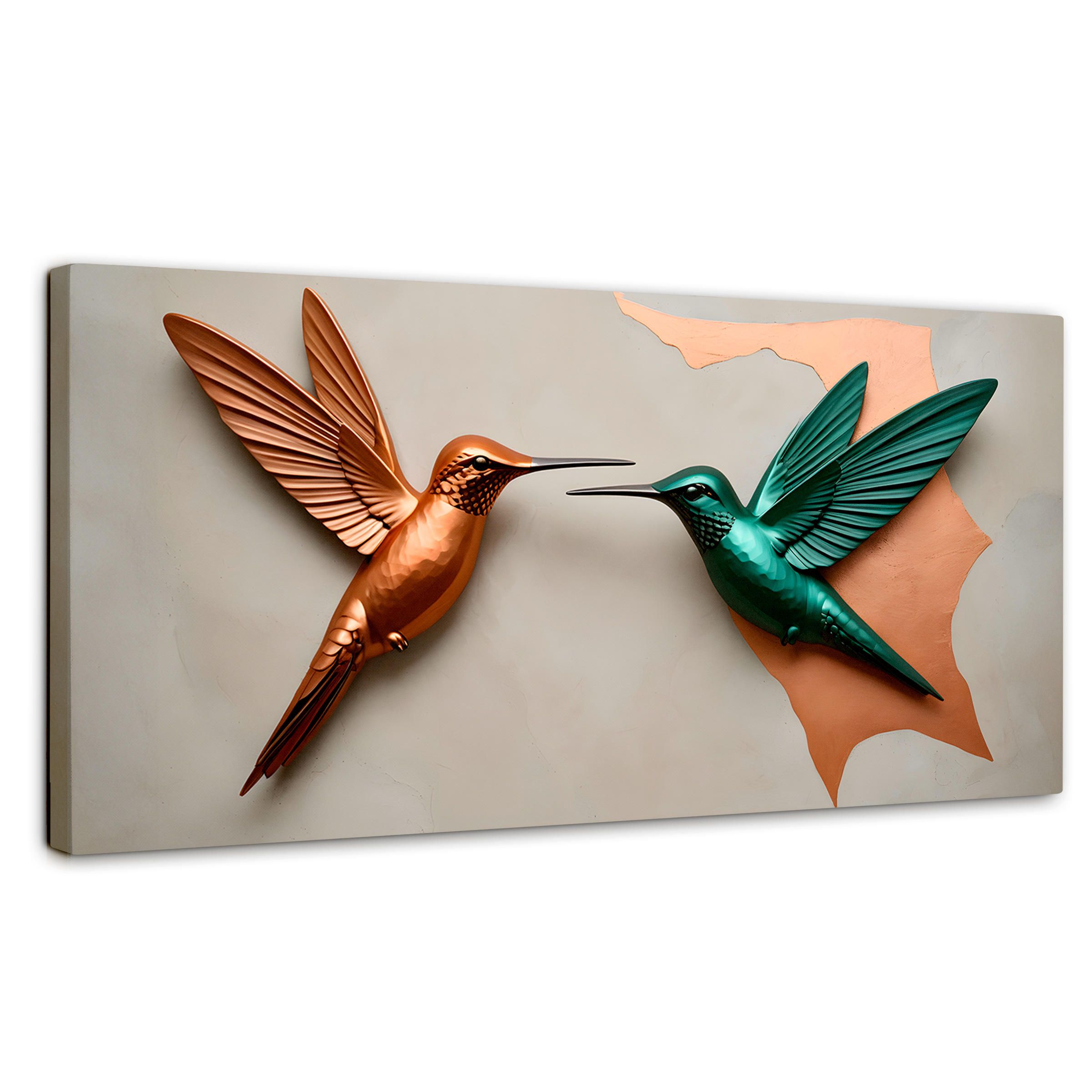 Foto 1 | Cuadros De Colibrí Canvas Colibrí Verde Cobre 120x60