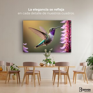 Foto 2 | Cuadros De Colibrí Canvas Colibrí Elegante 90x60