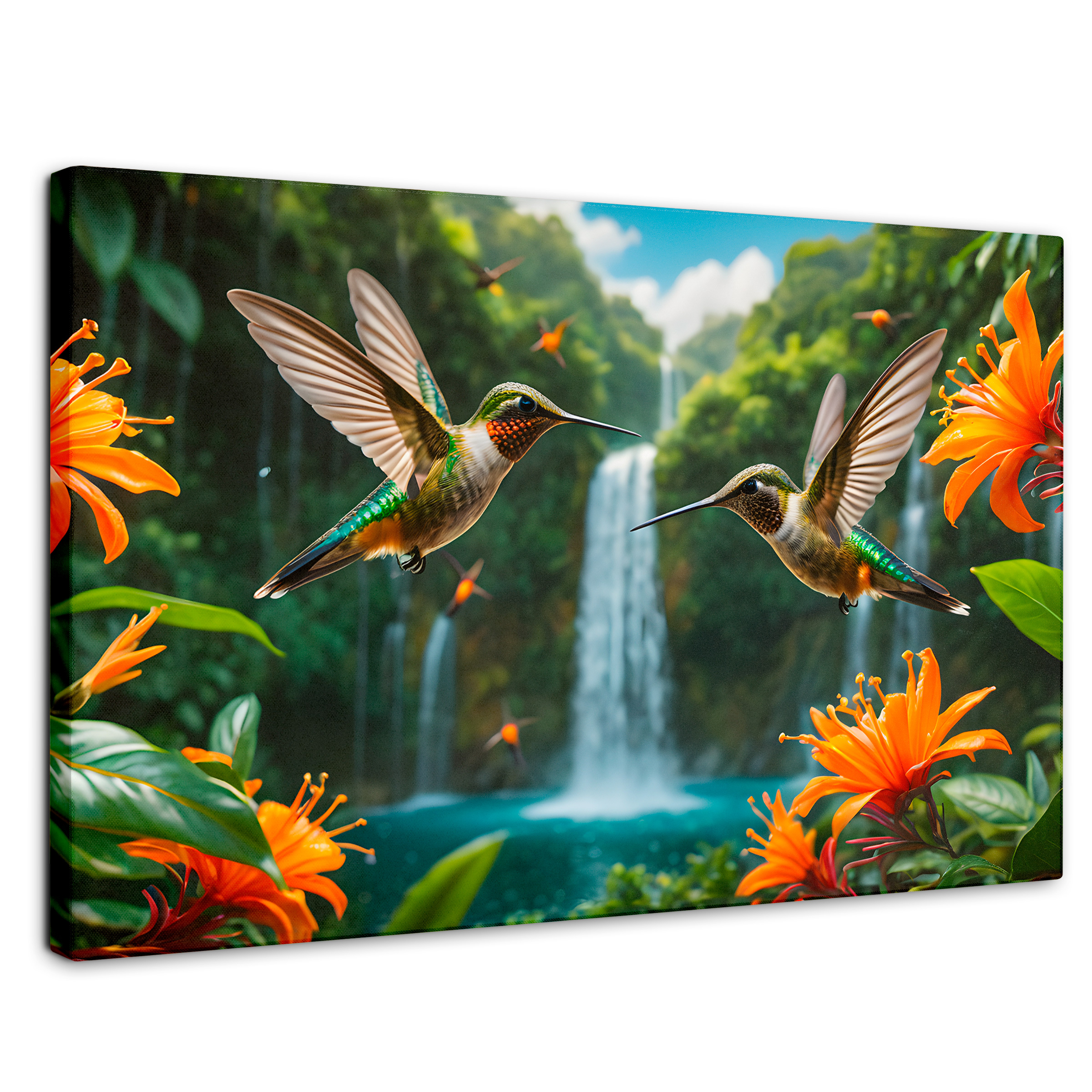 Foto 1 | Cuadros De Colibrí Canvas Colibrí Cascadas 90x60