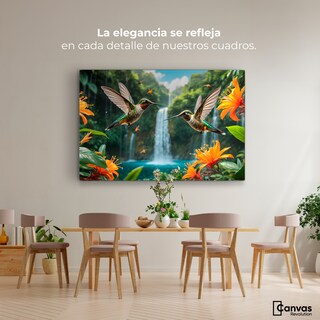 Foto 2 | Cuadros De Colibrí Canvas Colibrí Cascadas 90x60