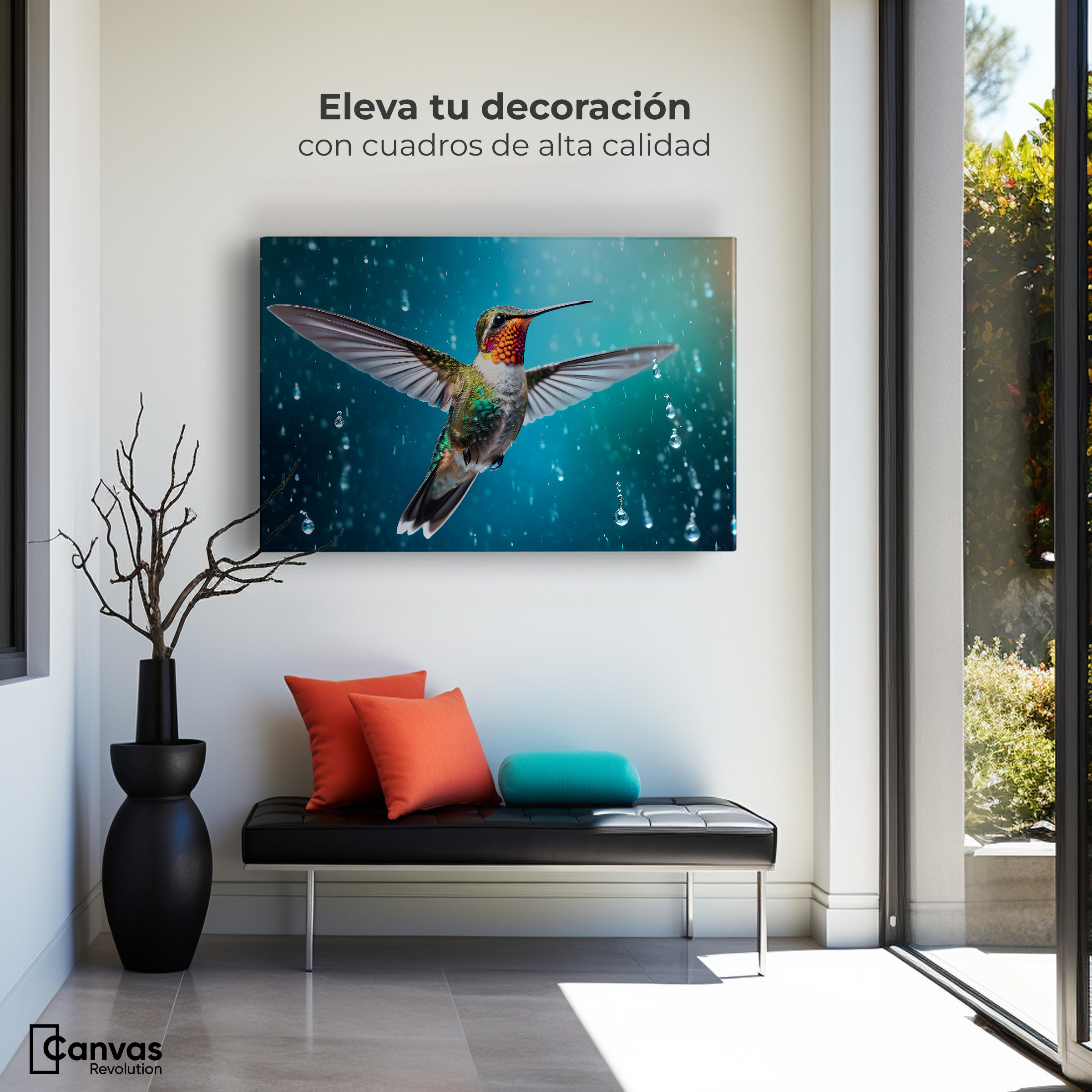 Foto 4 pulgar | Cuadros De Colibrí Canvas Colibrí Místico 90x60