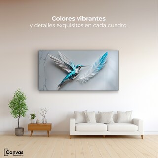Foto 2 | Cuadros De Colibrí Canvas Colibrí Zafiro 120x60