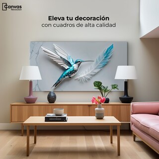 Foto 3 | Cuadros De Colibrí Canvas Colibrí Zafiro 120x60