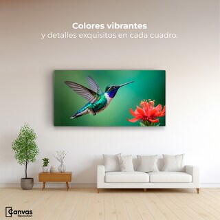 Foto 2 | Cuadros De Colibrí Canvas Colibrí En Rocío 120x60