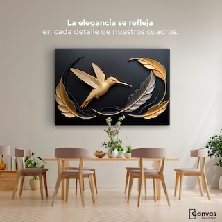 Foto 2 | Cuadros De Colibrí Canvas Colibrí Brillante 90x60