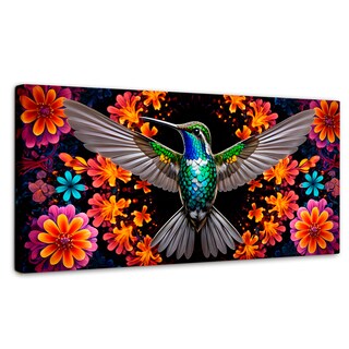 Foto 1 | Cuadros De Colibrí Canvas Colibrí Tropical 120x60