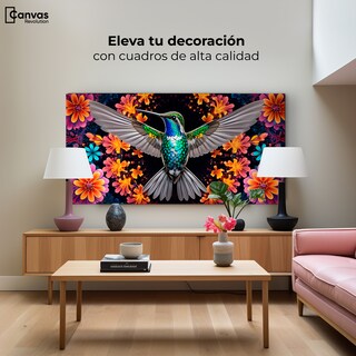 Foto 3 | Cuadros De Colibrí Canvas Colibrí Tropical 120x60