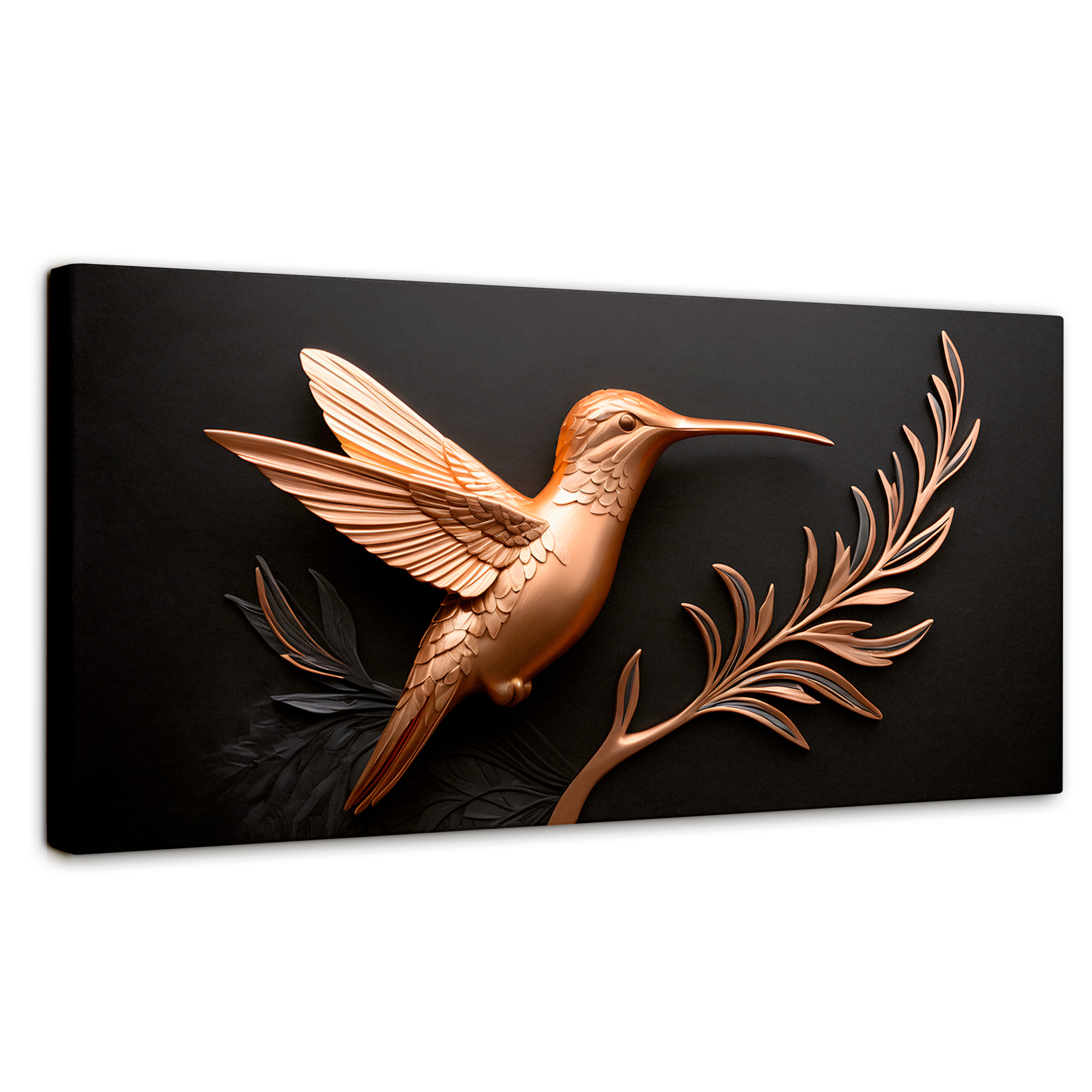 Cuadros De Colibrí Canvas Colibrí Dorado 120x60
