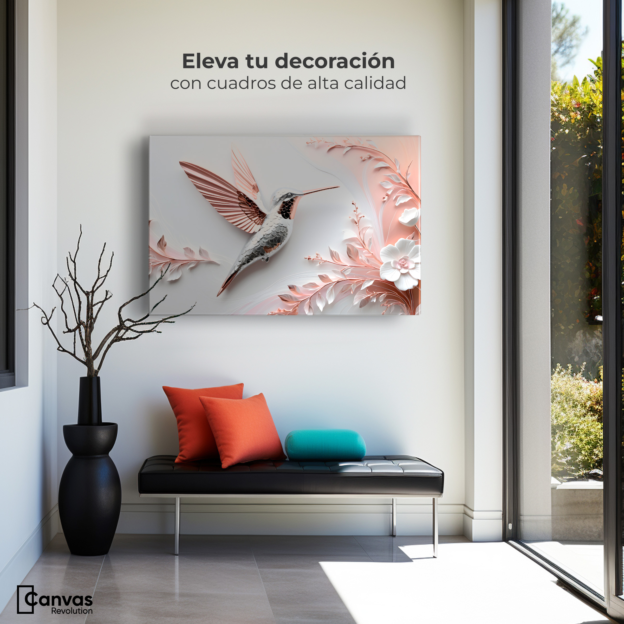 Foto 4 pulgar | Cuadros De Colibrí Canvas Colibrí Diamante 90x60