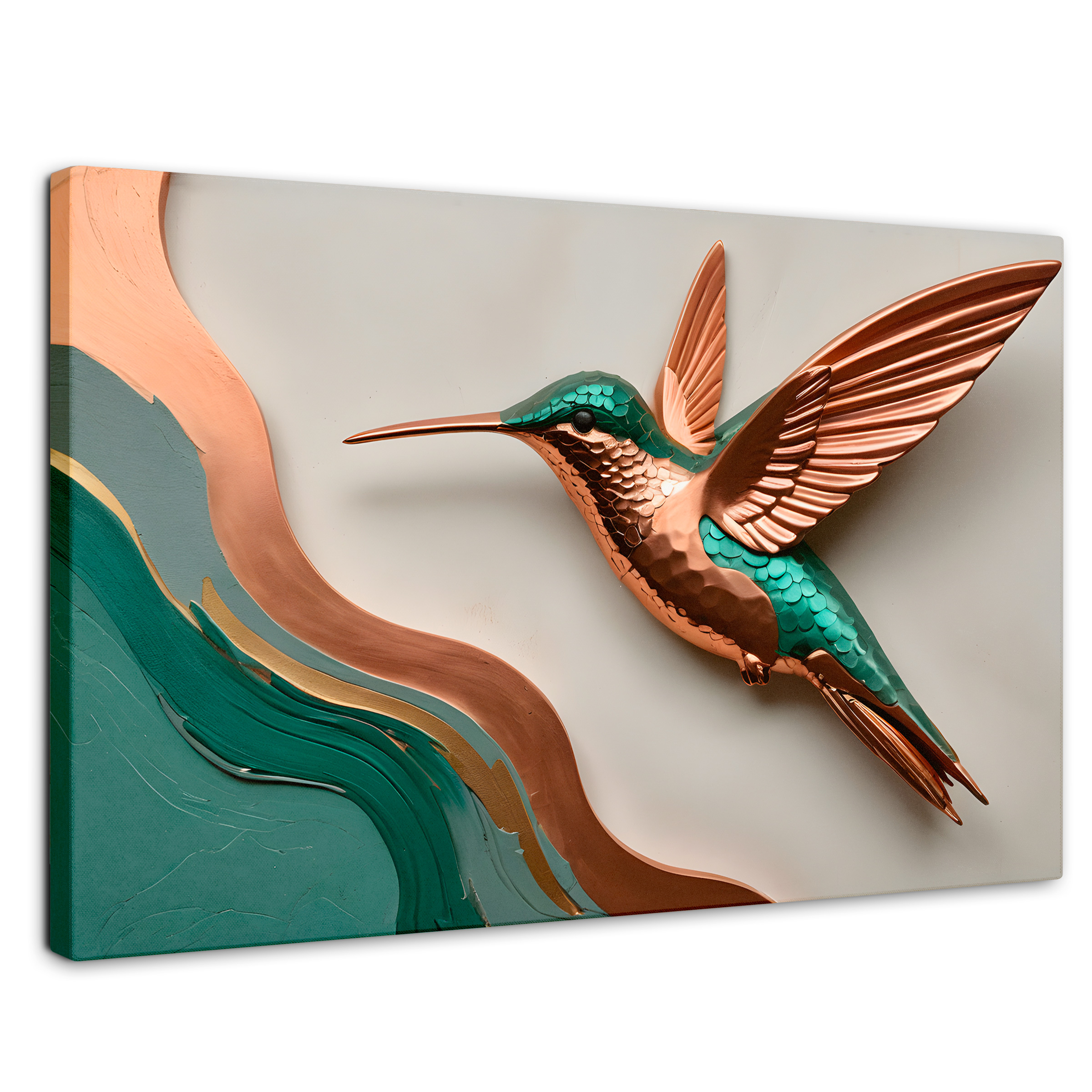 Foto 1 | Cuadros De Colibrí Canvas Colibrí Esmeralda 90x60