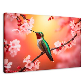 Foto 1 | Cuadros De Colibrí Canvas Colibrí En Cerezo 90x60