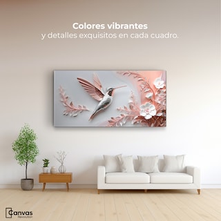 Foto 2 | Cuadros De Colibrí Canvas Colibrí Diamante 120x60