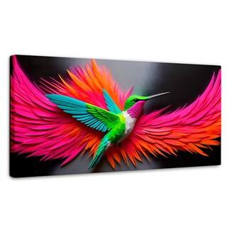 Foto 1 | Cuadros De Colibrí Canvas Colibrí Arcoíris 120x60