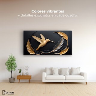 Foto 2 | Cuadros De Colibrí Canvas Colibrí Brillante 120x60