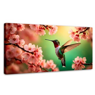 Foto 1 | Cuadros De Colibrí Canvas Colibrí Danza Flor 120x60