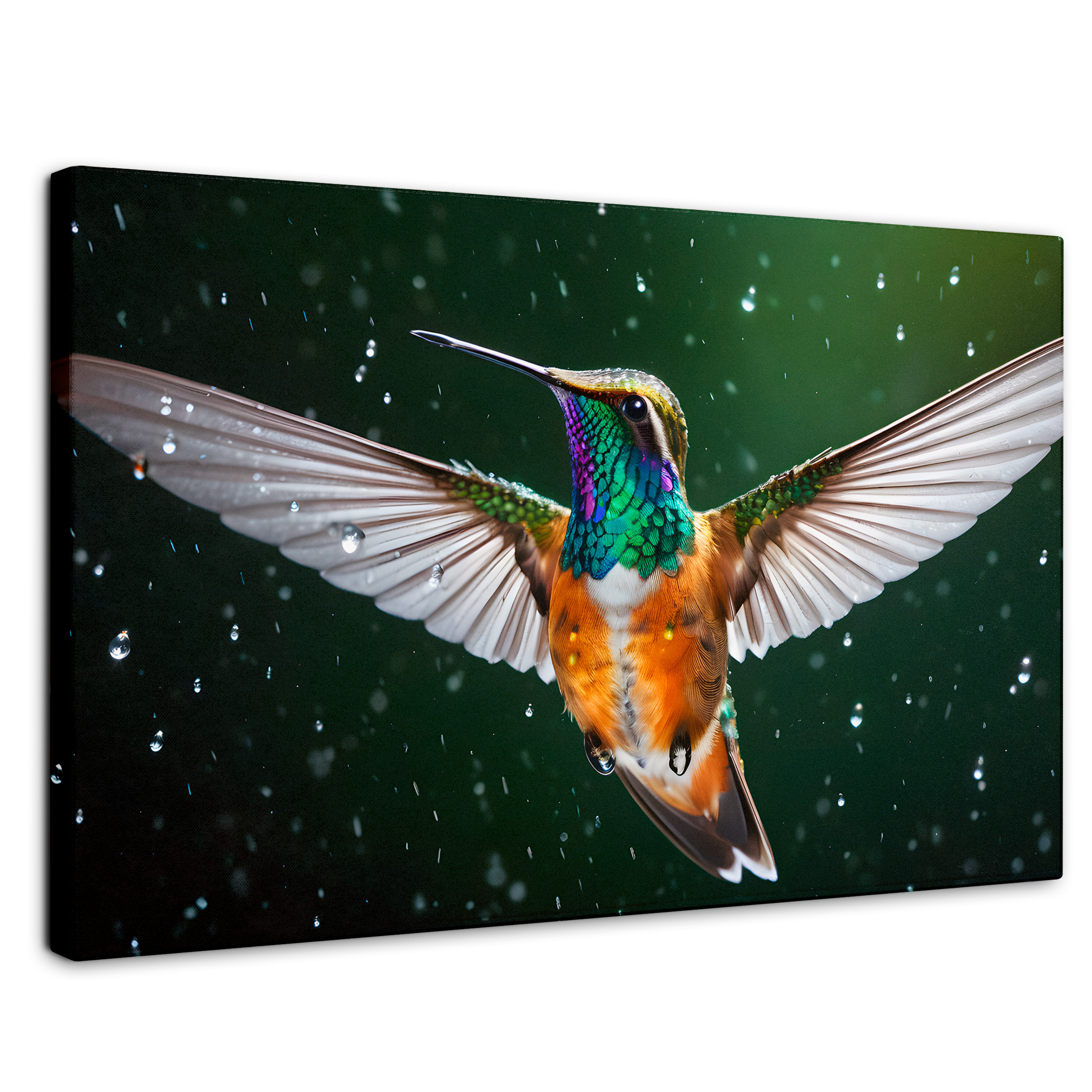 Foto 2 pulgar | Cuadros De Colibrí Canvas Colibrí Nocturno 90x60