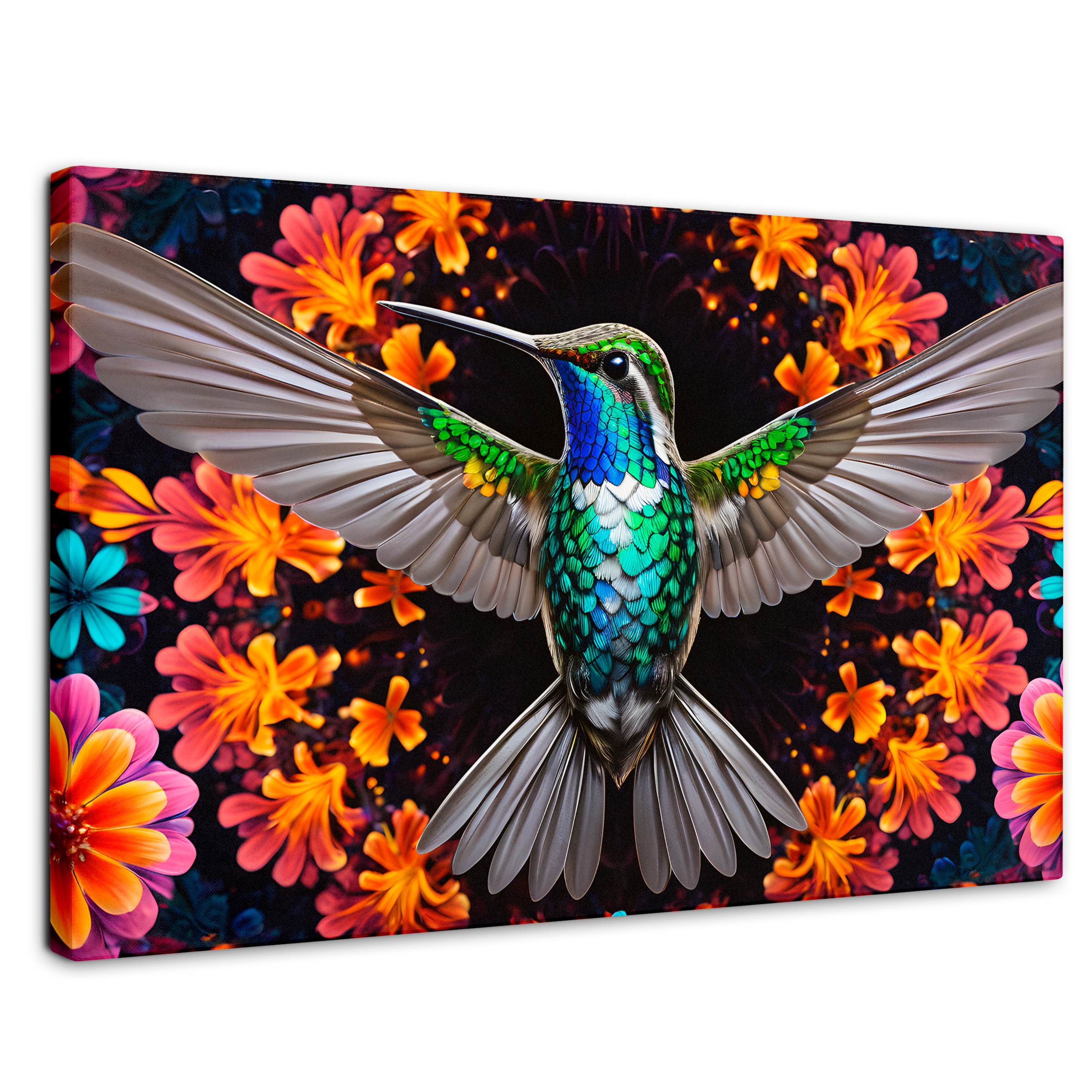 Foto 1 | Cuadros De Colibrí Canvas Colibrí Tropical 90x60
