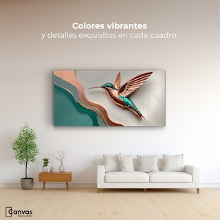 Foto 2 | Cuadros De Colibrí Canvas Colibrí Esmeralda 120x60