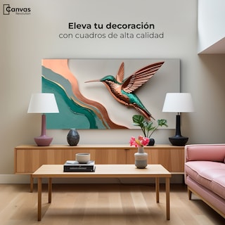 Foto 3 | Cuadros De Colibrí Canvas Colibrí Esmeralda 120x60