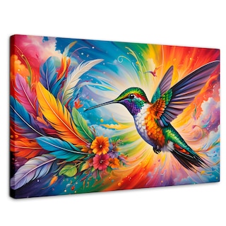 Foto 1 | Cuadros De Colibrí Canvas Colibrí Celestial 90x60