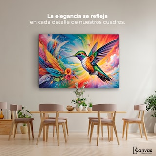 Foto 2 | Cuadros De Colibrí Canvas Colibrí Celestial 90x60