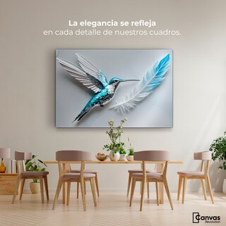 Foto 2 | Cuadros De Colibrí Canvas Colibrí Zafiro 90x60