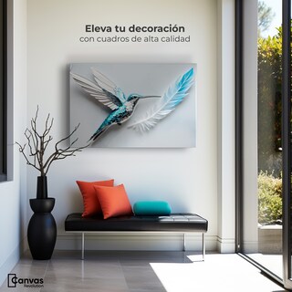 Foto 3 | Cuadros De Colibrí Canvas Colibrí Zafiro 90x60