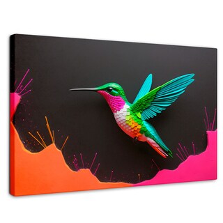 Foto 1 | Cuadros De Colibrí Canvas Colibrí En Colores 90x60