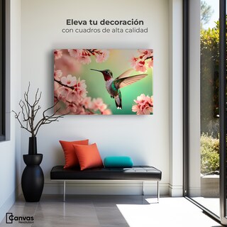 Foto 3 | Cuadros De Colibrí Canvas Colibrí Danza Flor 90x60