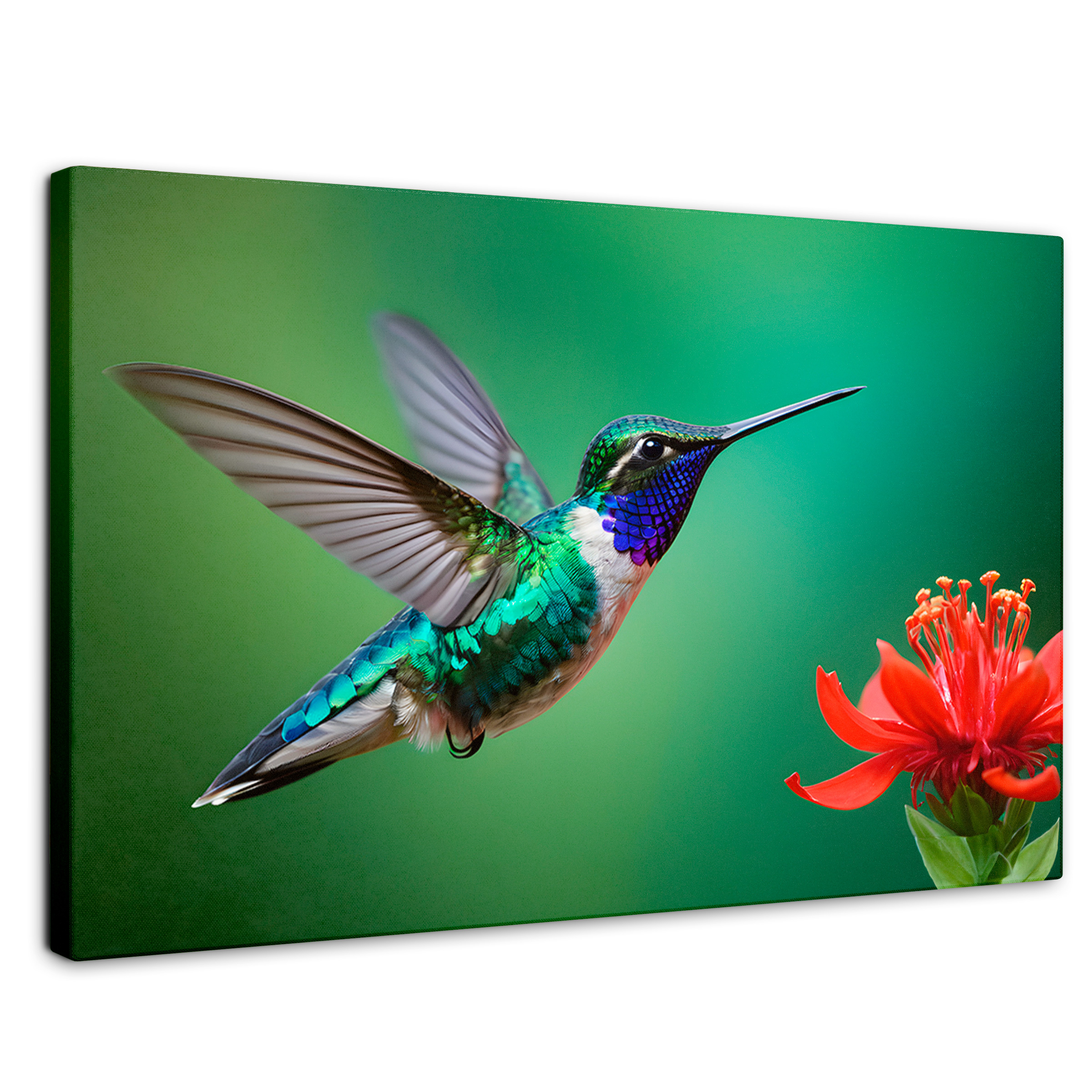 Foto 2 pulgar | Cuadros De Colibrí Canvas Colibrí En Rocío 90x60