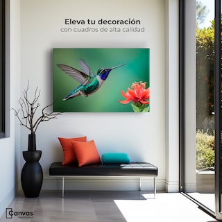Foto 3 | Cuadros De Colibrí Canvas Colibrí En Rocío 90x60