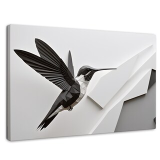 Foto 1 | Cuadros De Colibrí Canvas Colibrí Geométrico 90x60