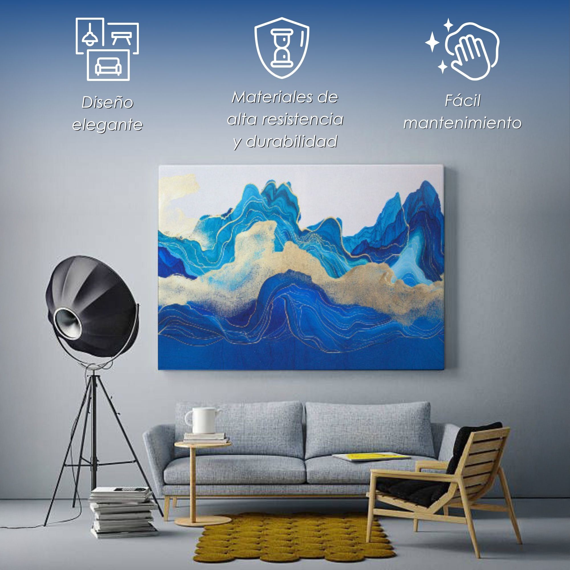 Foto 4 pulgar | Cuadro Decorativo  IliosInnova Fotografía Marea, Impreso En Tela 80x120cm, Impresión Digital De Alta Calidad