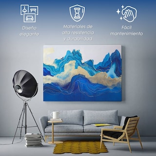 Foto 3 | Cuadro Decorativo IliosInnova Fotografía Marea, Impreso En Tela 80x120cm, Impresión Digital De Alta Calidad