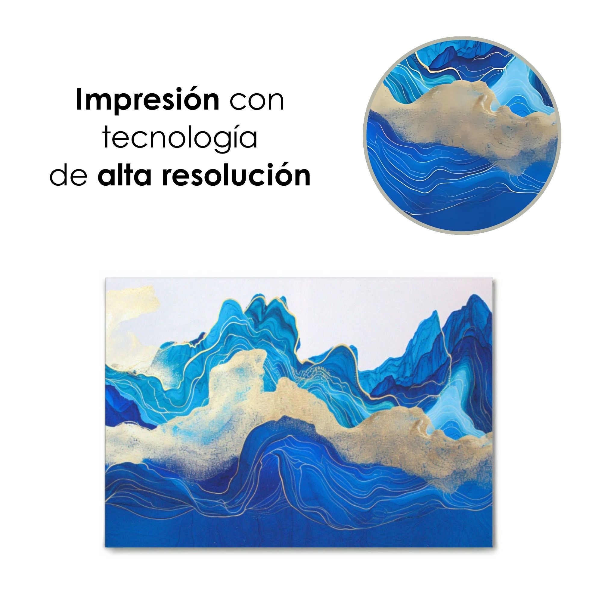 Foto 7 pulgar | Cuadro Decorativo  IliosInnova Fotografía Marea, Impreso En Tela 80x120cm, Impresión Digital De Alta Calidad