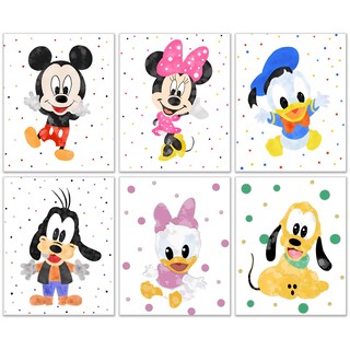 Foto 1 | Set De Estampados Bigwig Estampados Para Habitación Infantil De Mickey Y Minnie Mouse - Venta Internacional.