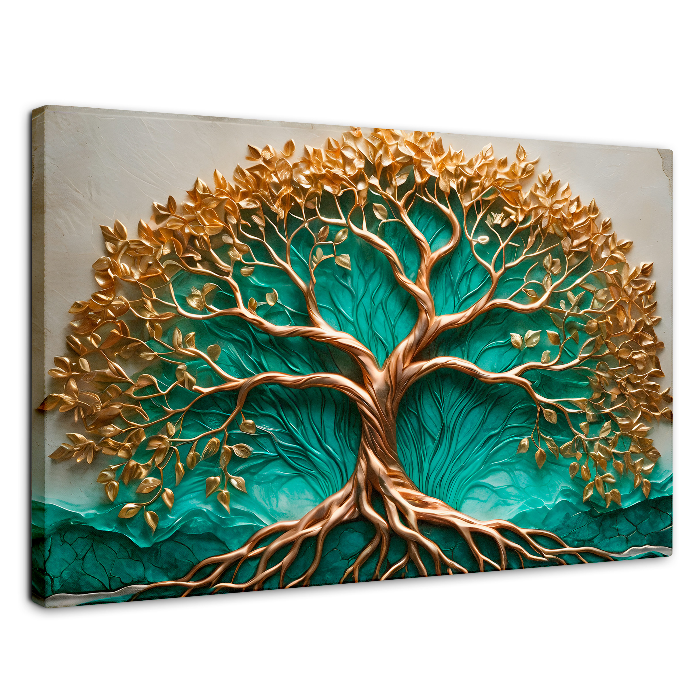Foto 2 pulgar | Cuadro Árbol De La Vida Canvas Árbol Vida Jade 90x60