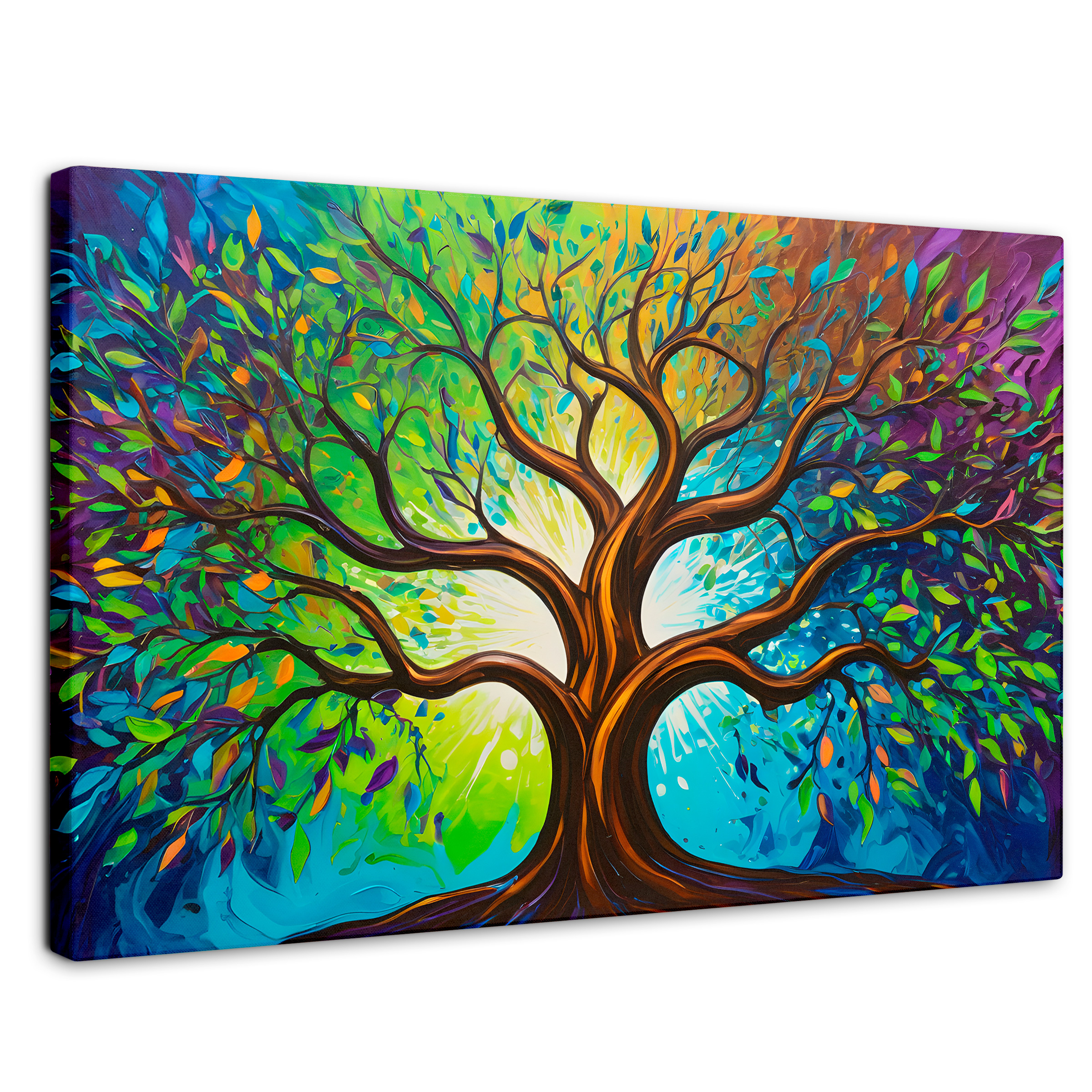 Foto 2 pulgar | Cuadro Árbol De La Vida Canvas Árbol Vida Ilumina 90x60