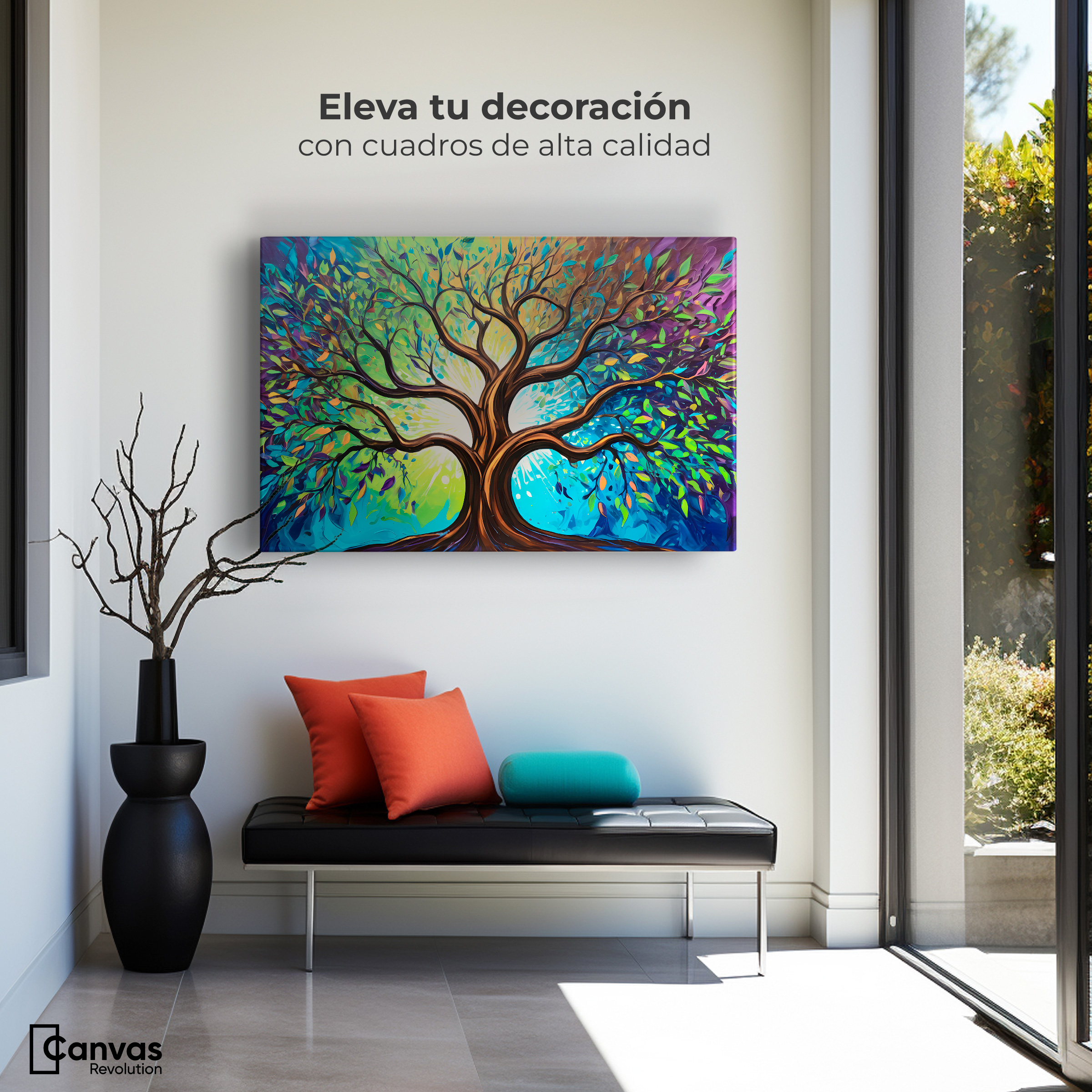 Foto 4 pulgar | Cuadro Árbol De La Vida Canvas Árbol Vida Ilumina 90x60