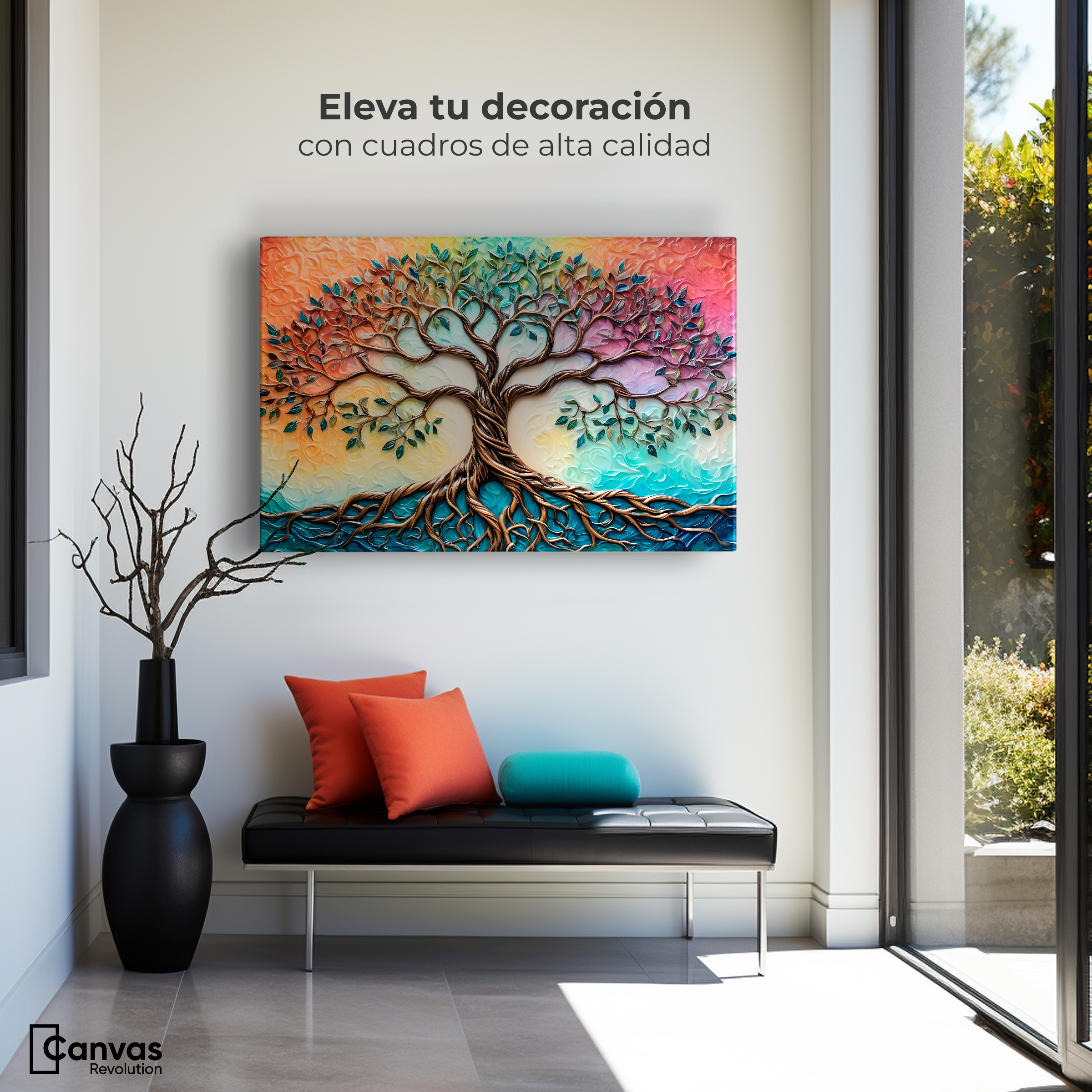 Foto 4 pulgar | Cuadro Árbol De La Vida Canvas Árbol Vida Astral 90x60