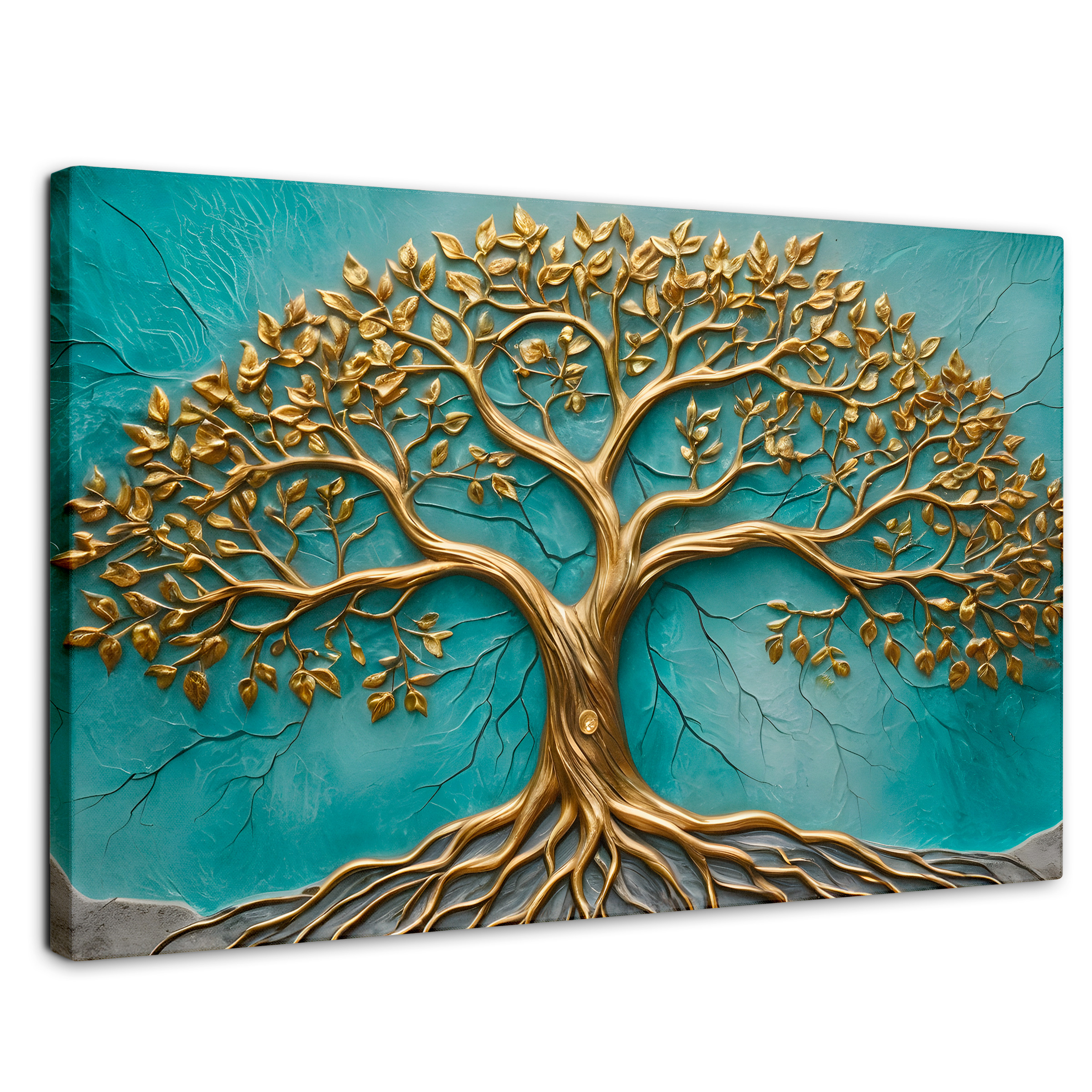 Foto 2 pulgar | Cuadro Árbol De La Vida Canvas Árbol Vida Corazón 90x60