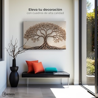 Foto 3 | Cuadro Árbol De La Vida Canvas Árbol Vida Interior 90x60