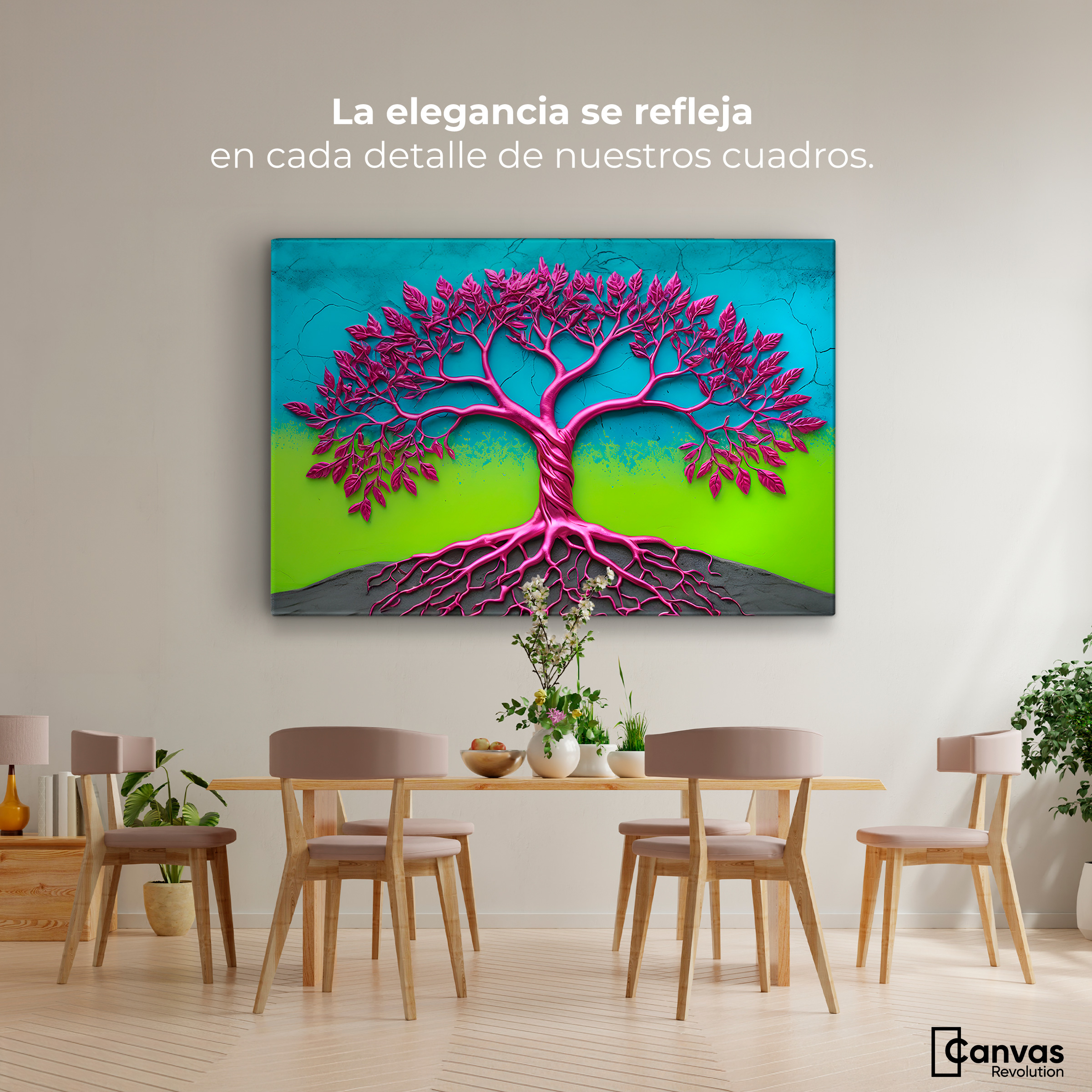 Foto 3 pulgar | Cuadro Árbol De La Vida Canvas Árbol Vida Místico 90x60