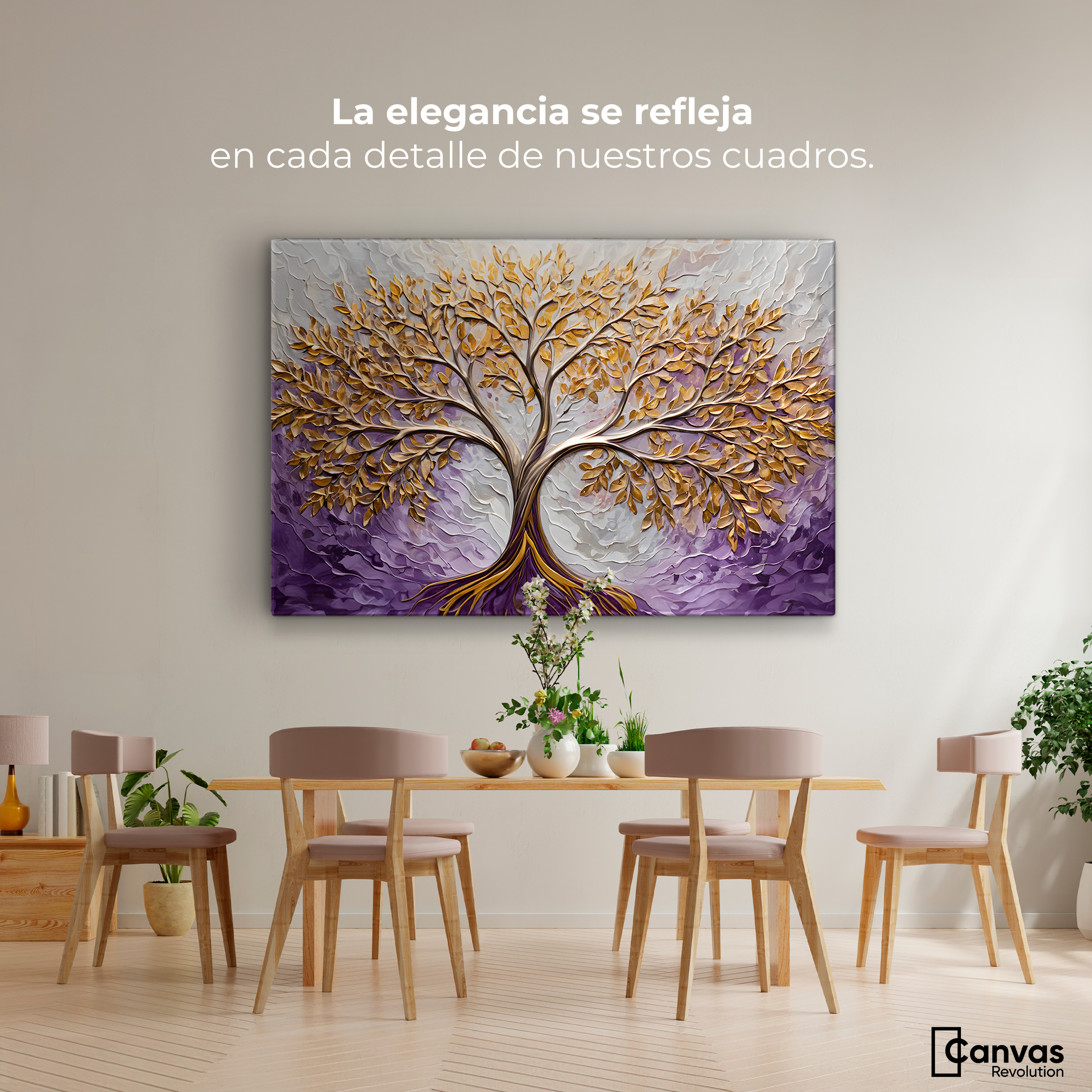 Foto 3 pulgar | Cuadro Árbol De La Vida Canvas Árbol Vida Pleno 90x60