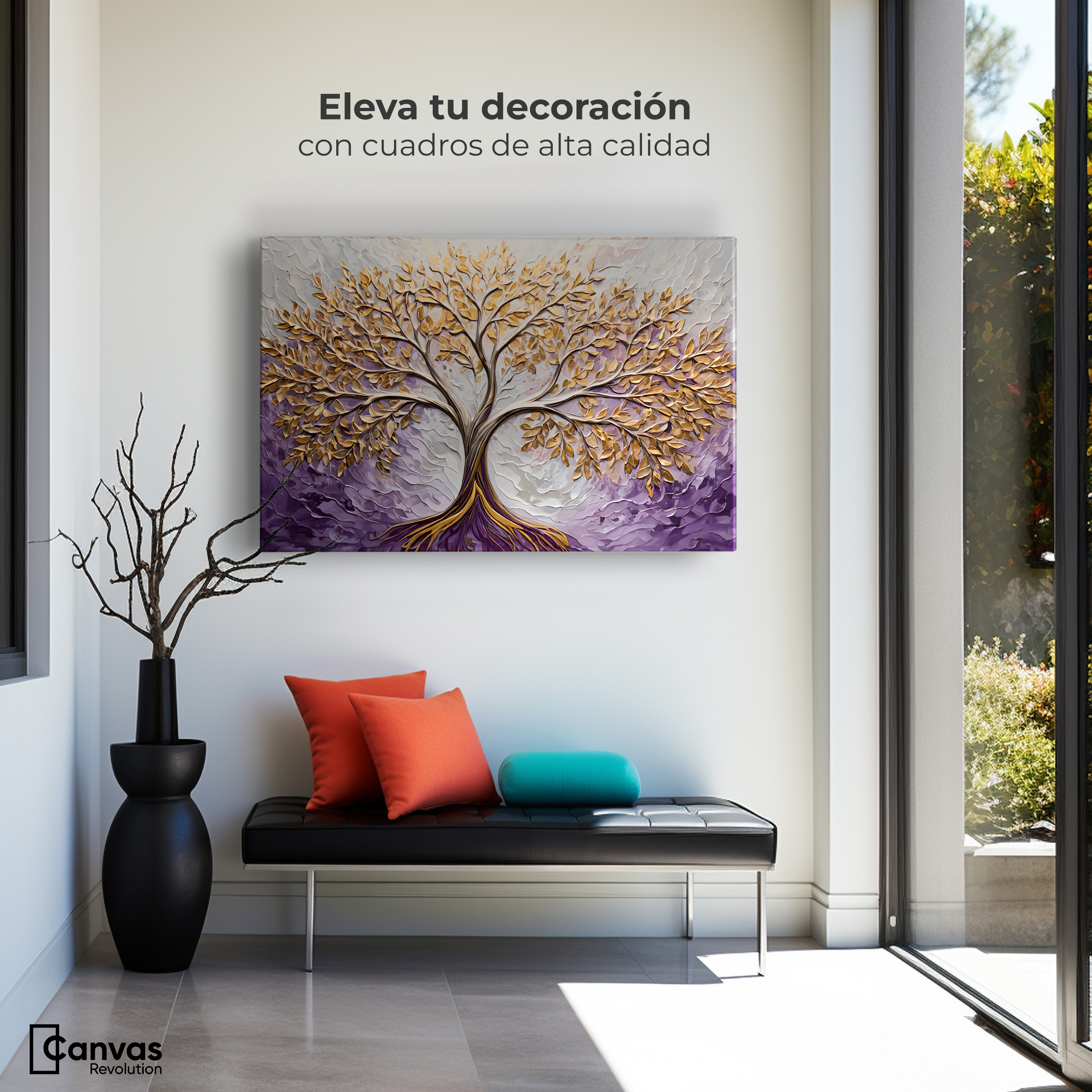 Foto 4 pulgar | Cuadro Árbol De La Vida Canvas Árbol Vida Pleno 90x60
