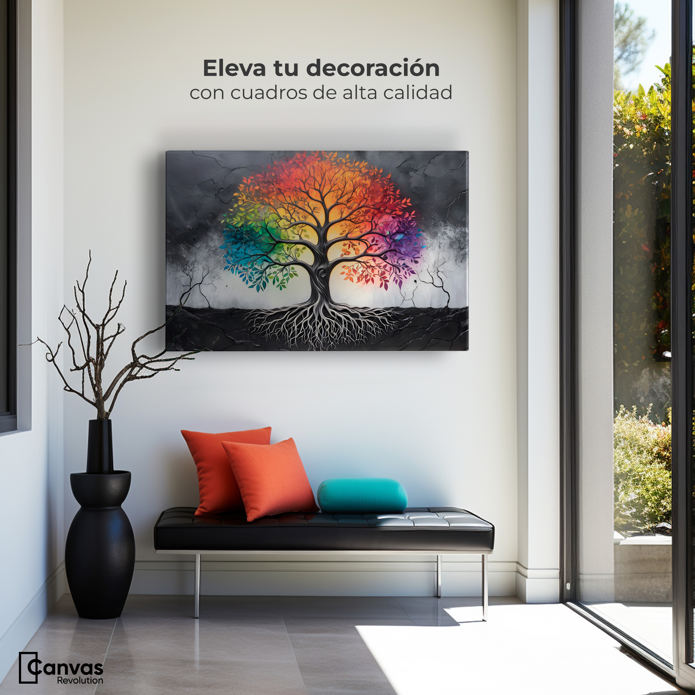 Foto 4 pulgar | Cuadro Árbol De La Vida Canvas Árbol Vida Poder 90x60