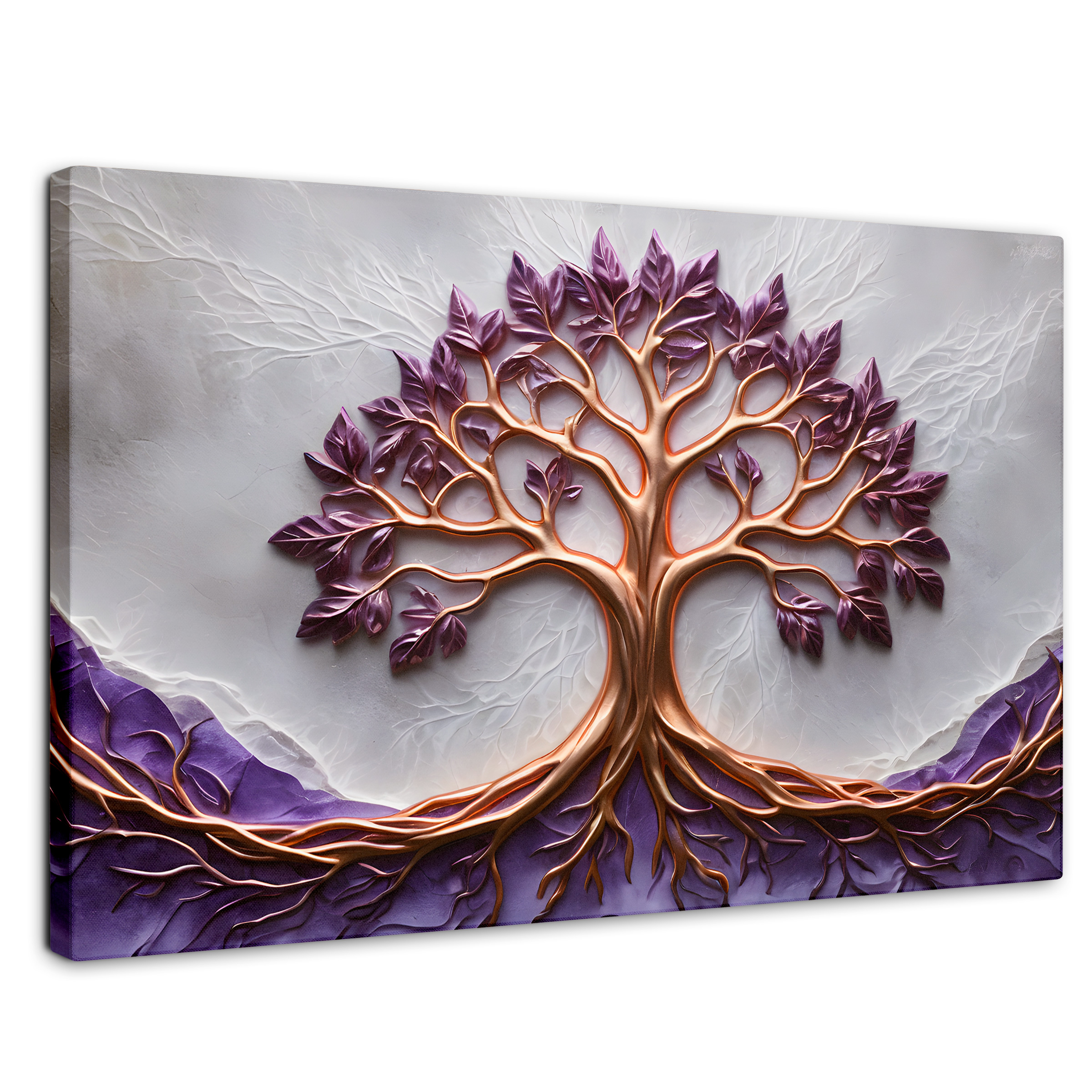 Foto 2 pulgar | Cuadro Árbol De La Vida Canvas Árbol Vida Lavanda 90x60