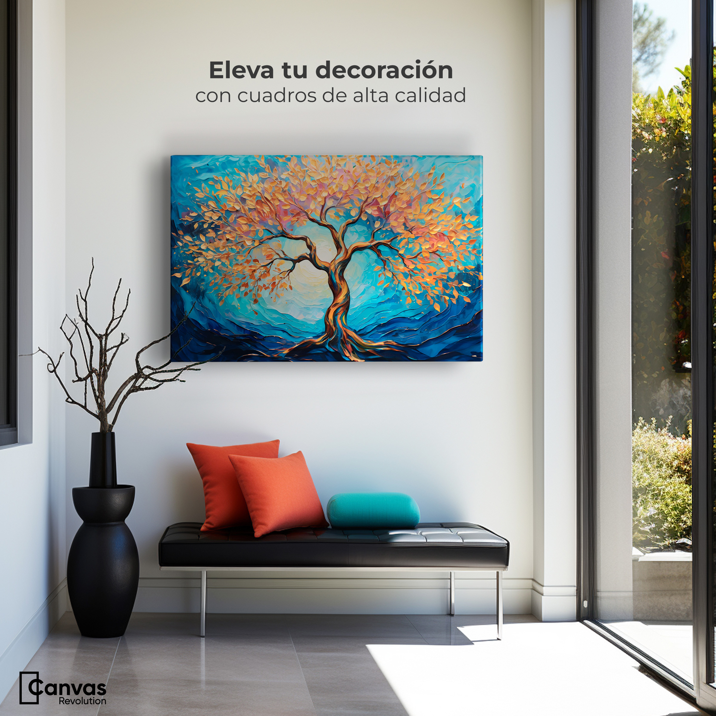 Foto 4 pulgar | Cuadro Árbol De La Vida Canvas Árbol Vida Sagrado 90x60