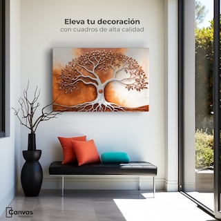 Foto 3 | Cuadro Árbol De La Vida Canvas Árbol Vida Tierra 90x60